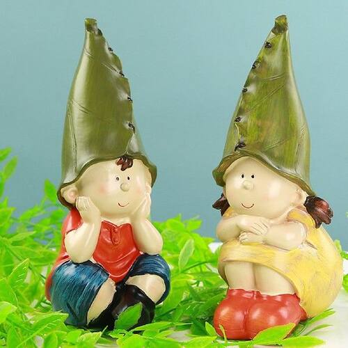 Garden Modern Decorations Cartoon Elfin Shape Resin