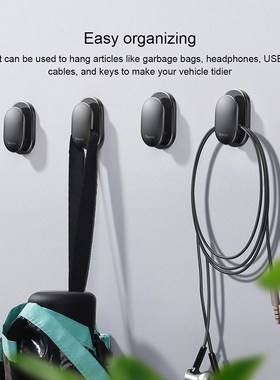 4Pcs Car Hooks Organizer Storage for USB Cable Headphone Key