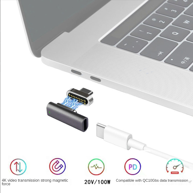 PD 100W 20pin USB C Magnetic Adapter USB C 3.1 Converter Ada