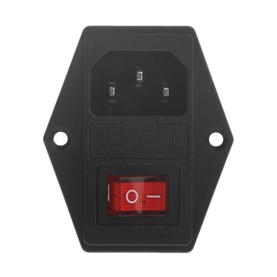 1PC 10A 250V 3 Pin IEC320 C14 AC Inlet Male Plug Power Socke