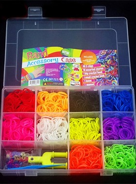 1500pcs Rubber Loom Bands Girl Gift for Children Elastic Ban
