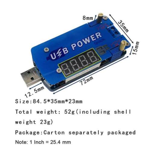 DC-DC USB Step Up Down Power Supply Module Fast-Charge Buck