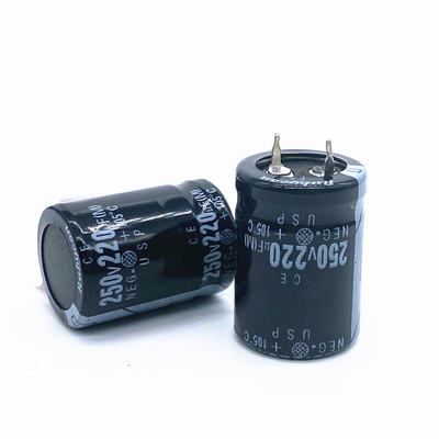 2pcs/lot 250v 220uf Radial DIP Aluminum Electrolytic Capacit