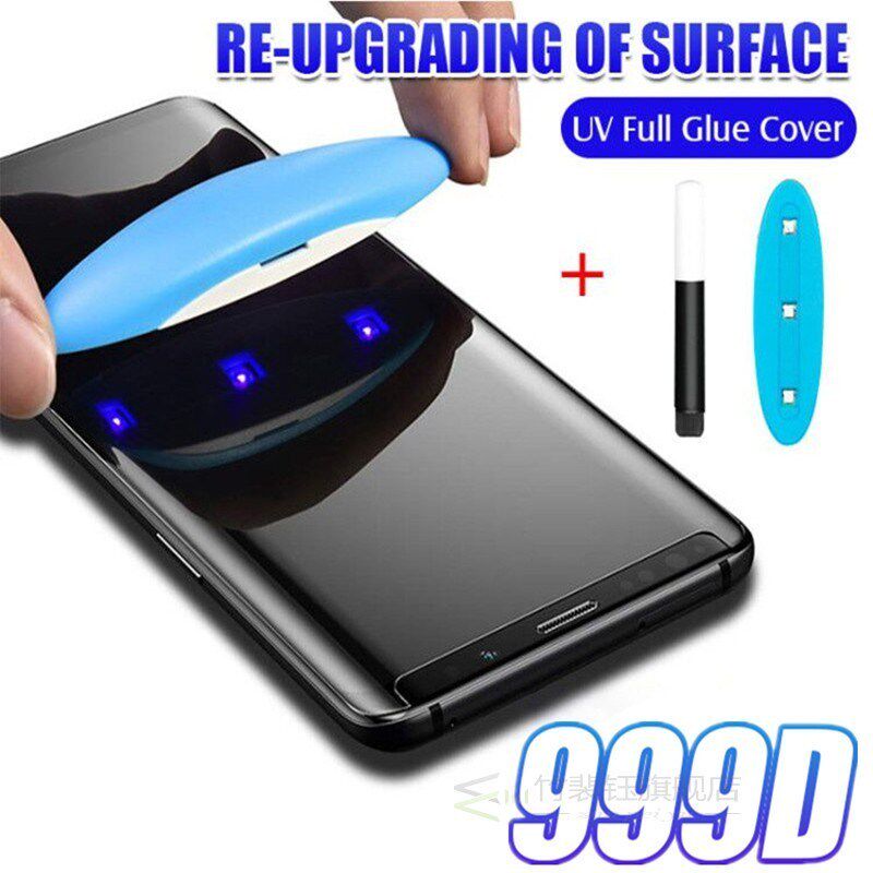 uv tempered glass on the for samsung galaxy s10 s8 s9 plus s