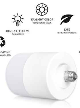 4 Pack LED Light Bulb Bright Daylight White 6500K E27 Base