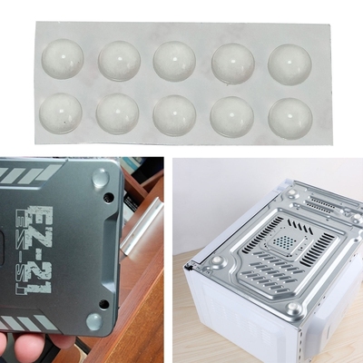 Keyboard Foot Pad Cabinet Door Bumpers 8mm Diameter Clear Ad
