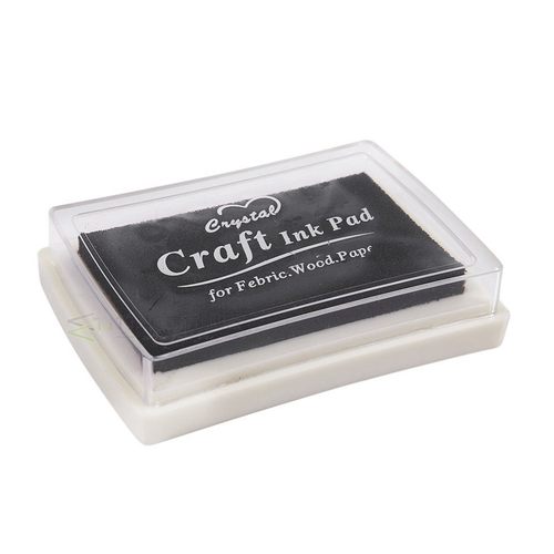 Black Ink Pad Inkpad Rubber Stamp  Print Craft Non-Toxic Bab