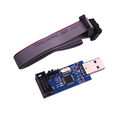 1Set 10Pin To 6 Pin Adapter Board+ USBASP USBISP AVR Program