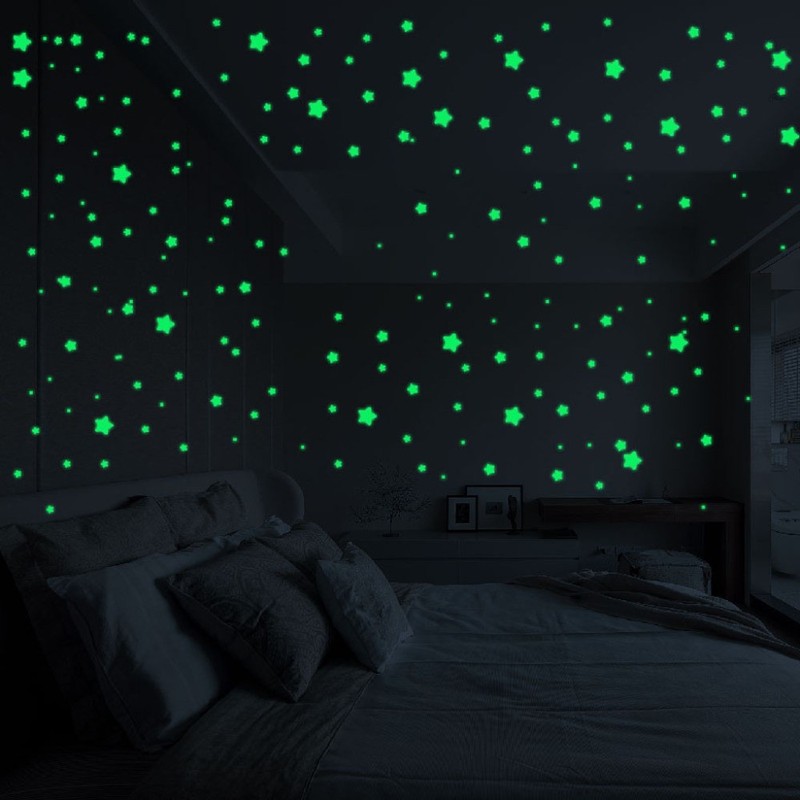 3D 127PCS Stars Glow In The Dark Wall ers Luminous Fluoresce