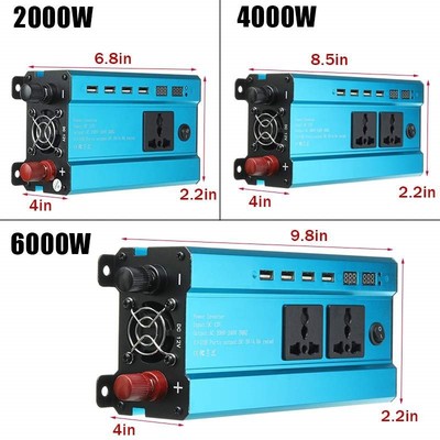 Car Inverter DC 12V to AC 220V 2000W 4000W 6000W Inverter Vo