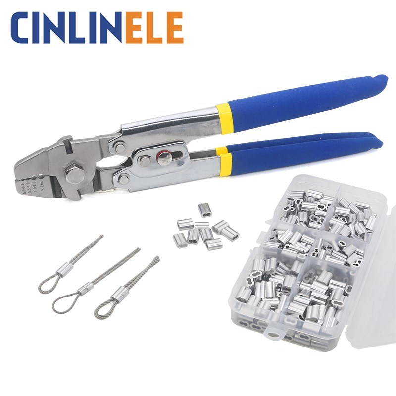 Wire Rope Crimping Fishing Swaging Tool Cable ferrule Crimps