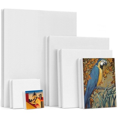 6Pcs Blank Art Boards Mini Stretched Artist Canvas Art Board
