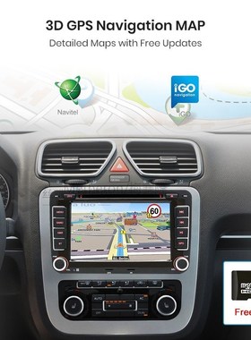 AWESAFE 2 Din 7 inch Car DVD GPS Radio Player  Volkswagen VW