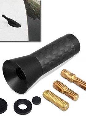 Car Short Antenna Aluminum Black 1.4