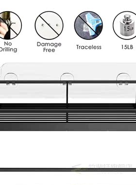 Wall Mounted Home Kitchen Drain Sturdy Storage Towel Bar Sho