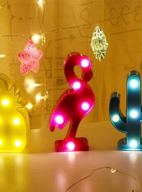 Adeeing D Desk Lamp Cartoon Pineapple/Flamingo/Cactus Model