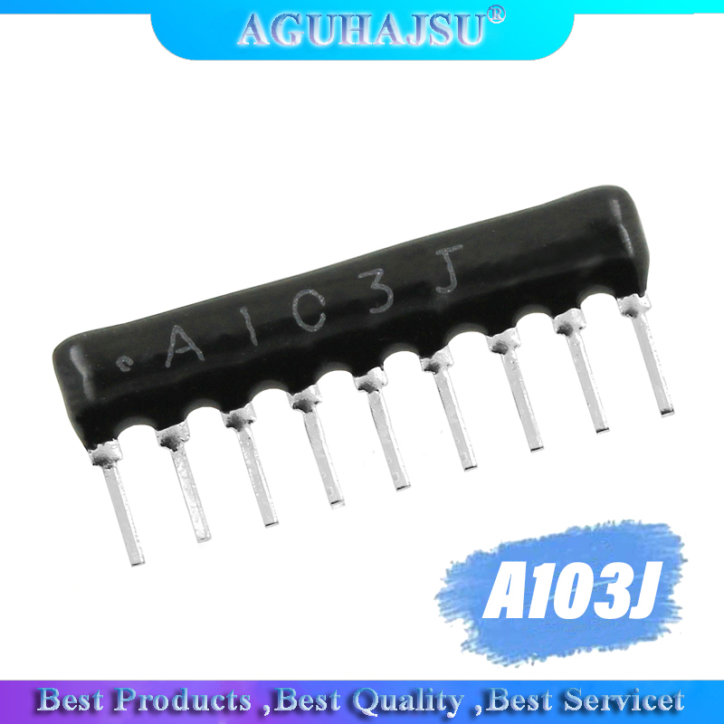 10pcs DIP exclusion 9pin 10K ohm 9 PINS A103J Network Resist 鲜花速递/花卉仿真/绿植园艺 园艺用品套装 原图主图