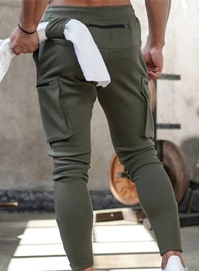 Mens Jogger Pnats Sweatpants Man Gyms Workout Fitness Cotto