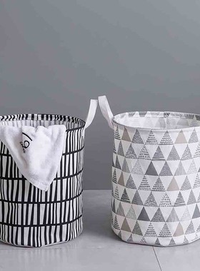 1pc Large Foldable Dirty Laundry Basket Organizer Printed Co