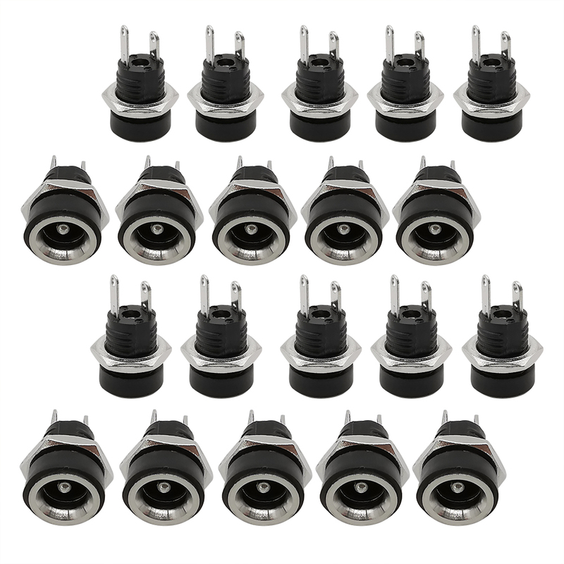 100Pcs DC-022B 5.5 x 2.1mm DC Socket Jack Connector Nut Srce