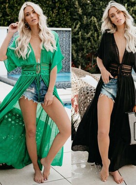 2020 Sexy Beach Dress Swimwear Women Beach Cover Up Cardigan