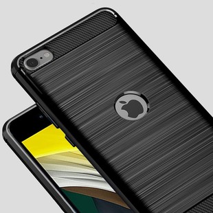 For iPhone SE 2 Case Carbon Fiber Cover Shockproof Phone Ca