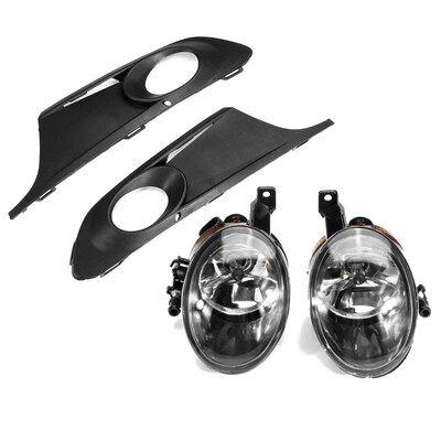 1Pair 12V Car Front Bumper Fog Lights Lamp Grilles Harness f