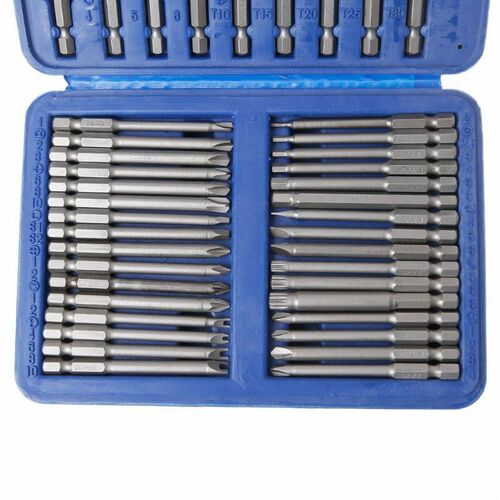 Hi-Spec 50pc Extra Long Reach Bit Set Security Screwdriver B