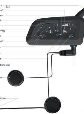 Vnetphone 2PCS 1200M Motorcycle Bluetooth Helmet Intercom f