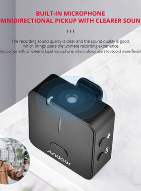 Andoer MX5 2.4G Wireless Recording Microphone System Transm