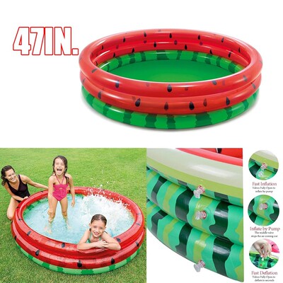 Round Inflatable Swimming Pool Water Paddling Pool for Kids