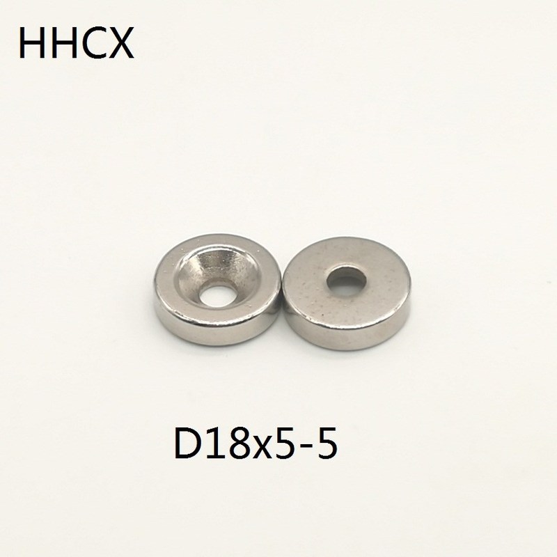 *10 20 50 100 PCS/LOT NdFeB magnet 18*5 Hole 5 N35 Strong D
