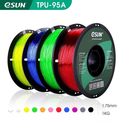 eSUN Flexible TPU Filament 1.75mm,TPU 95A 3D Printer Filame
