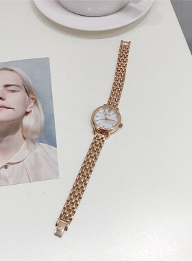 Women Fashion Luxury Golden Stainless Steel Watches Veins D