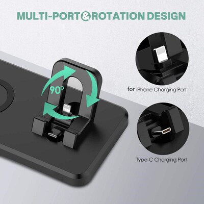Qi Wireless Charging Station  iPhone 11 XS XR 8 4 in 1 15W F