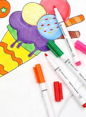 8 Pcs/Set Clothes Textile Marker Fabric Paint Pen DIY Craft