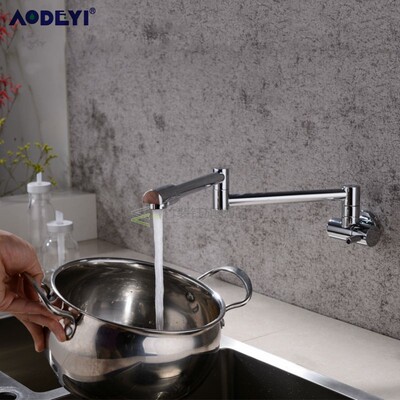 s Wall Mounted Kitchen Faucet Pot Filler Faucet Swivel Foldi
