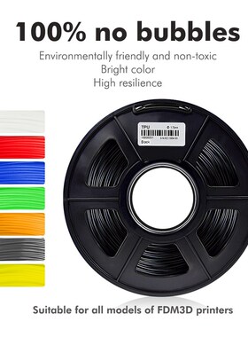 SUNLU TPU Filament 3D Printer Filament Flexible Black 1.75m
