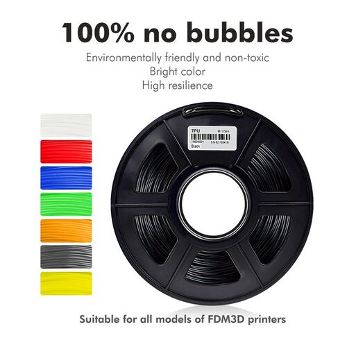 SUNLU TPU Filament 3D Printer Filament Flexible Black 1.75m