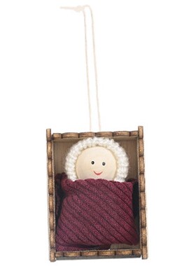 Christmas Tree Decorations/Wooden Box Small Doll Pendant/Chr