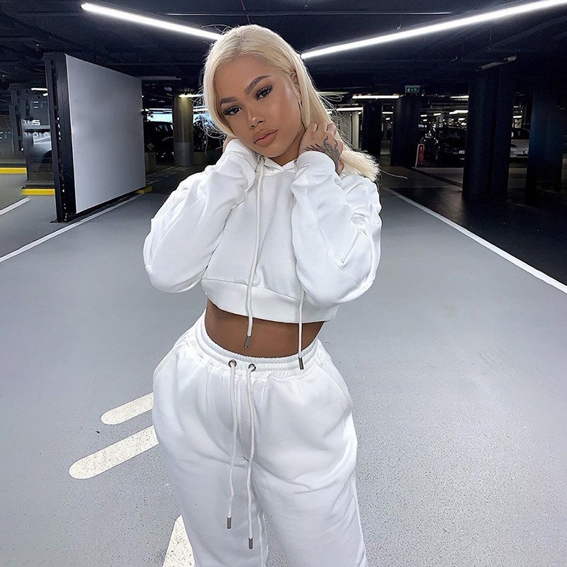 2020 Winter Fashion Outfits for Women Tracksuit Hoodies Swea