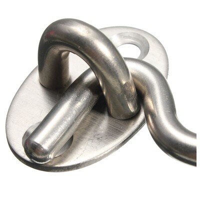 1set Stainless Steel Cabin Hook Eye Shed Gate Door Latch Sil