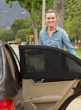 2pcs Car Window Shades Sun Cover Rear Side Kids Baby V Prote