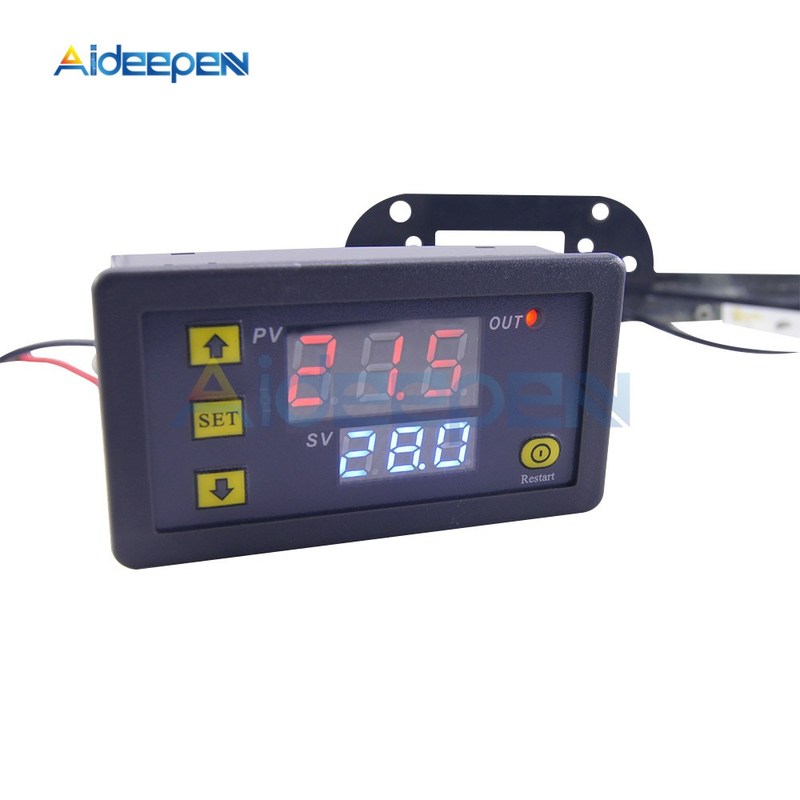 10pcs W3230 AC 110V-220V DC 12 24V Digital Thermostat Temper
