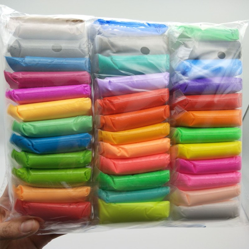 36 Colors Air Dry Super Light Clay Polymer Plasticine  Kids