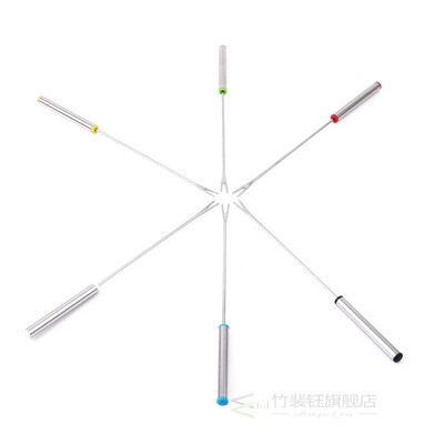 6PCS/Set Stainless Steel Fork Hot Pot Forks  Fondue Melting