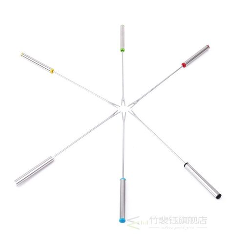 6PCS/Set Stainless Steel Fork Hot Pot Forks  Fondue Melting