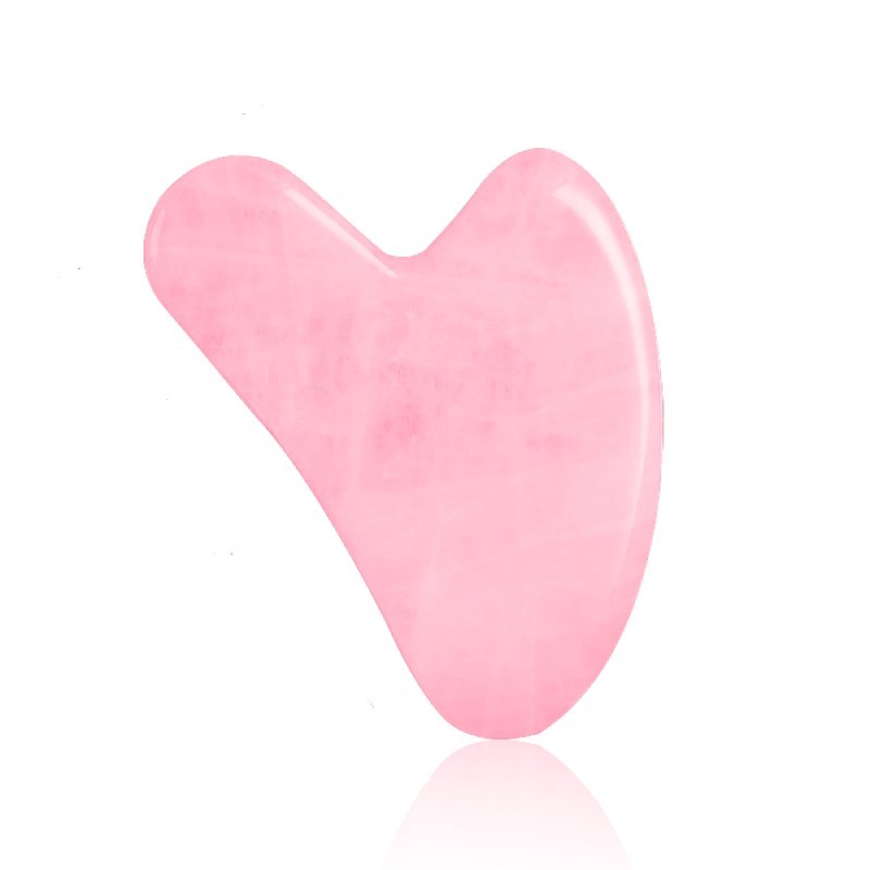 Natural Jade Guasha Stone Board Massage Rose Quartz Guasha P