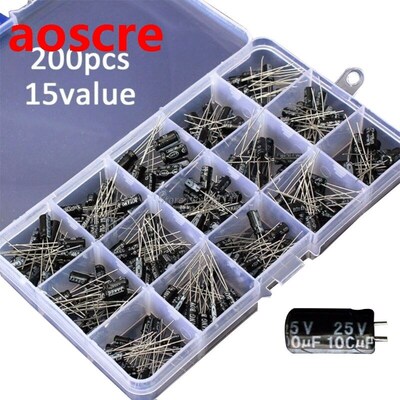 200pcs/lot Ceramic capacitor set pack 0.1-220uF 15 values 20