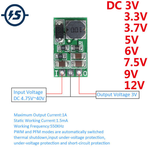Step-Down Module 1A DC-DC Step-Down Converter Module Input 5